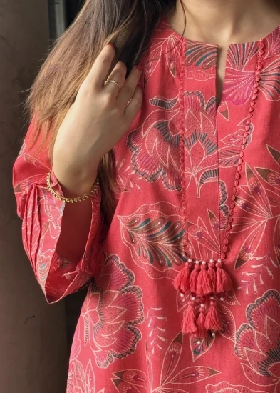 Ember Rose Geometric Floral Kurti
