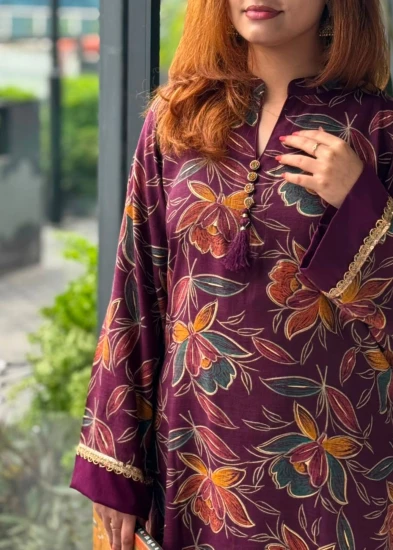 Maroone Flower Dress
