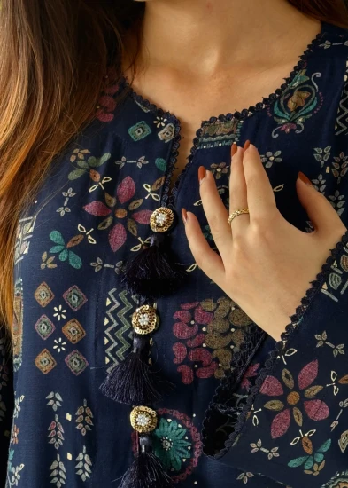 Navy Tapestry