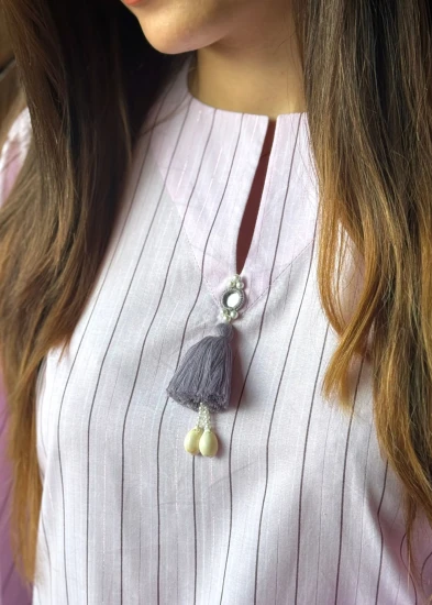 Lilac Pinstripe Kurti