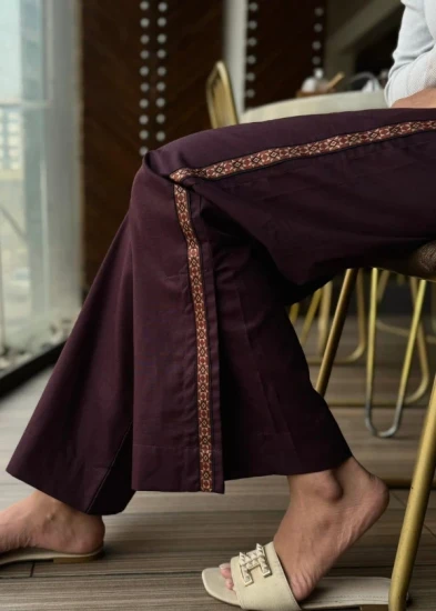 The Choclate Ethnic Border Pant
